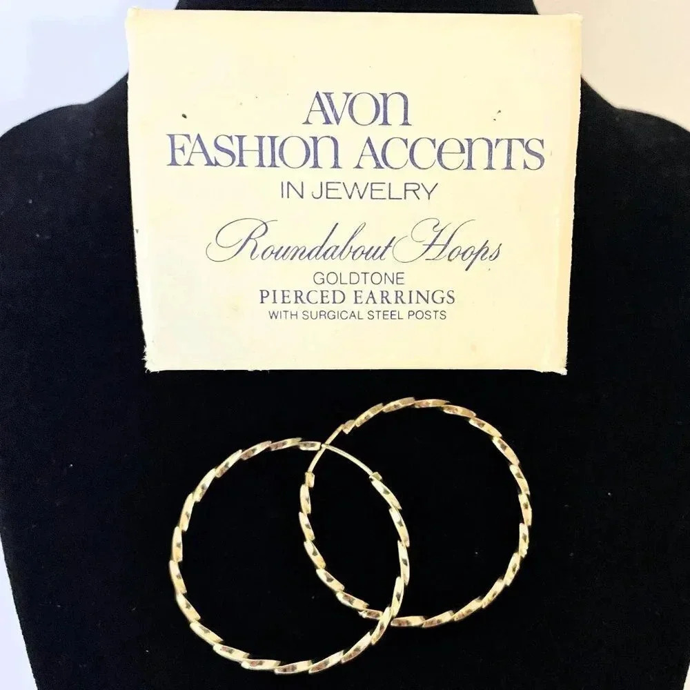 Avon Fashion Accents Vintage Roundabout Hoop Earrings